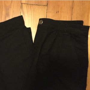 High Rise Asos Black Cotton Slacks 30x34